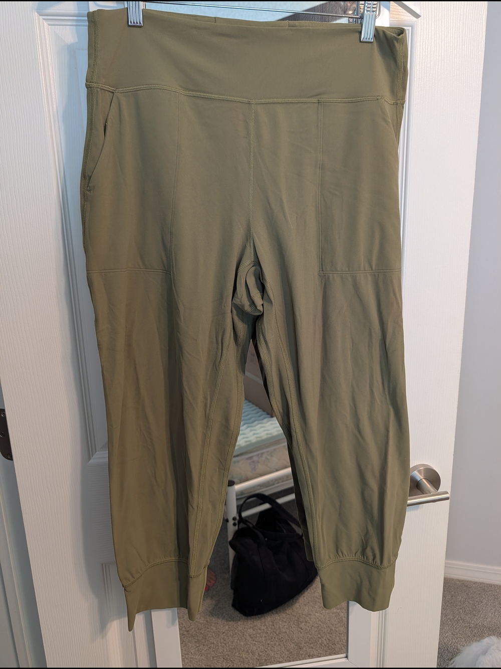 lululemon athletica Align High Rise Cropped Joggers In Bronze Green